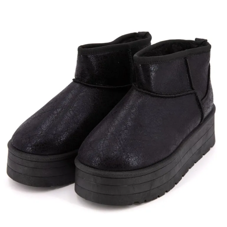 Boots fourrées brillantes Edwige Femme BURTON OF LONDON