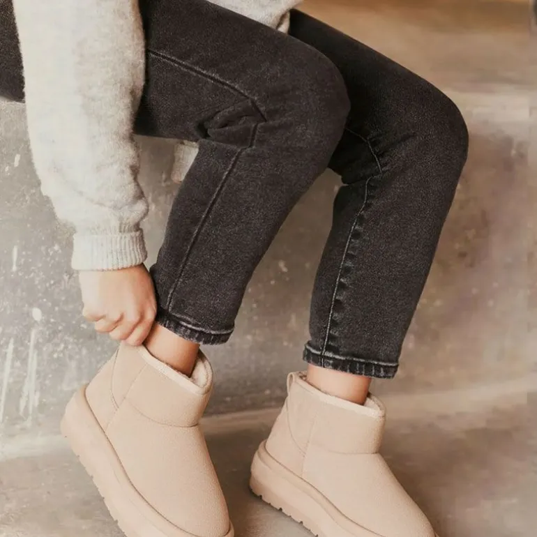 Boots lindy doublée fausse fourrure semelle en tissu Femme BURTON OF LONDON