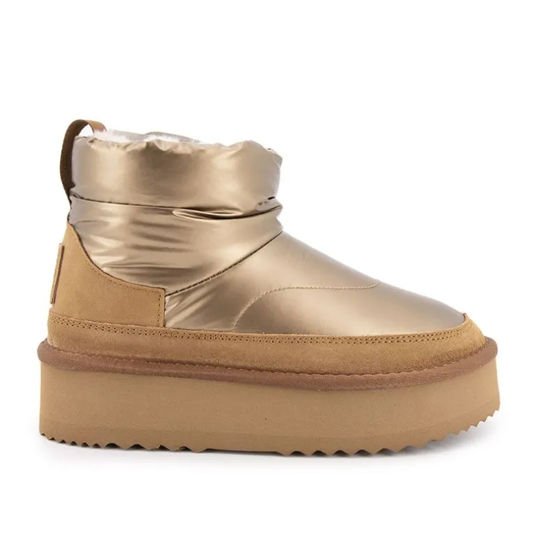 Boots mi haute bi matière fausse fourrure Femme KELARA