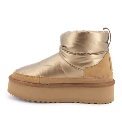 Boots mi haute bi matière fausse fourrure Femme KELARA