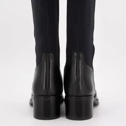 Bottes cavalière noires similicuir Femme KEYS