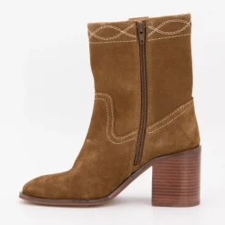 Bottes western ladak camel à talons carré Femme LES TROPEZIENNES PAR M.BELARBI