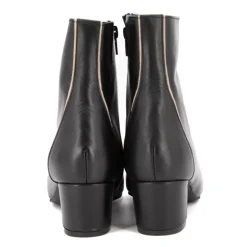 Bottine Raola Nappa Noir avec Liseret Beige t36-41 Femme XAVIER DANAUD