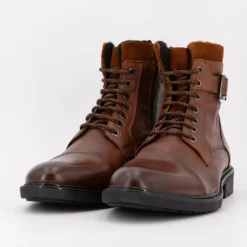 Bottines à lacets cognac avec zip Homme PIERRE CARDIN