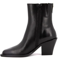 Bottines à talon type santiag noir Femme NOVITA
