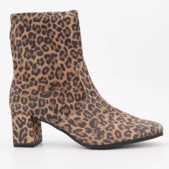 Bottines à talons motif léopard stretch zippée Femme CAPRICE