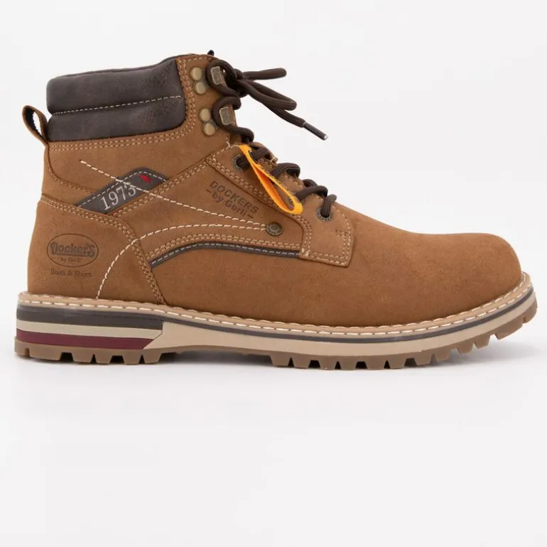 Bottines avec zip cognac avec lacets Homme DOCKERS BY GERLI