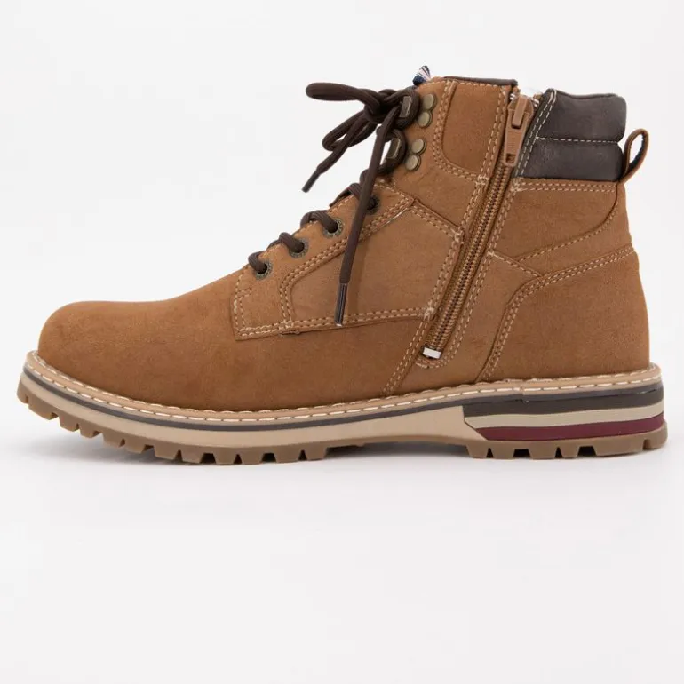 Bottines avec zip cognac avec lacets Homme DOCKERS BY GERLI
