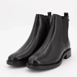 Bottines basses noires avec élastique cuir Femme KEYS