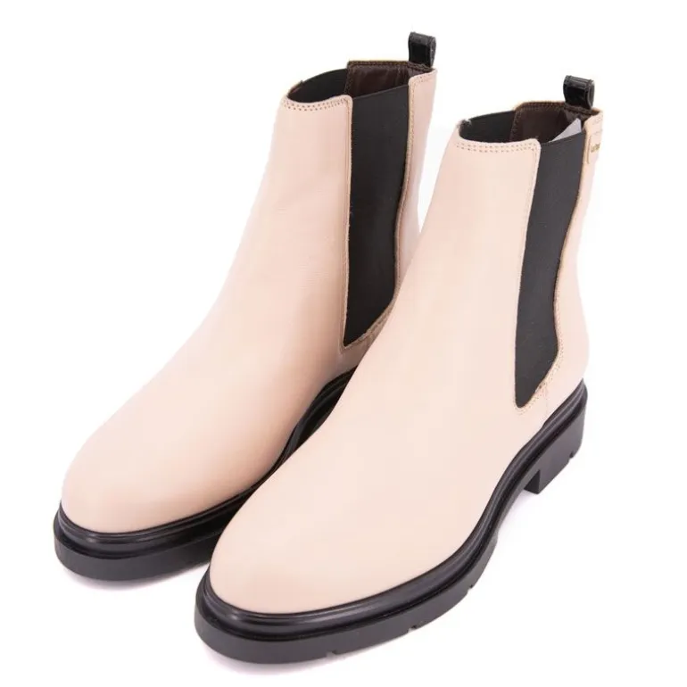 Bottines beige cuir semelle noire Selma Femme LES TROPEZIENNES PAR M.BELARBI
