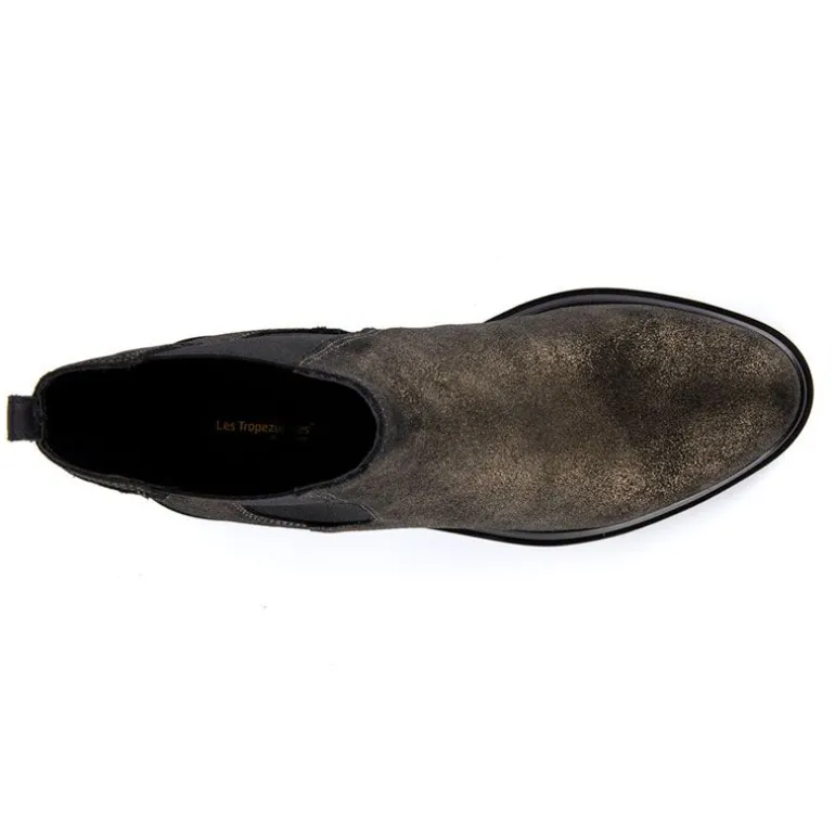 Bottines bronze cuir Selma à enfiler Femme LES TROPEZIENNES PAR M.BELARBI