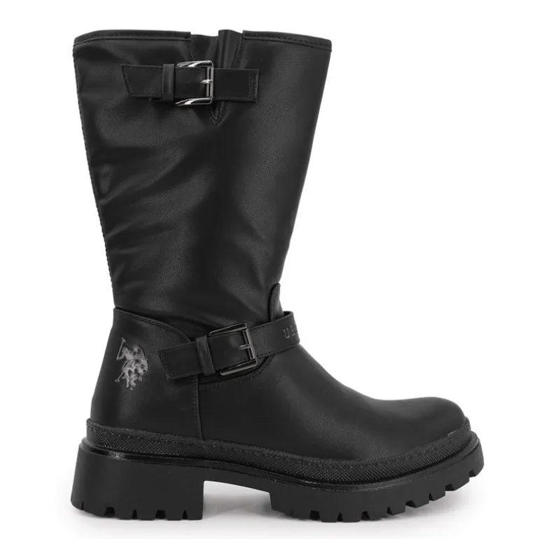 Bottines byker noire Femme US POLO