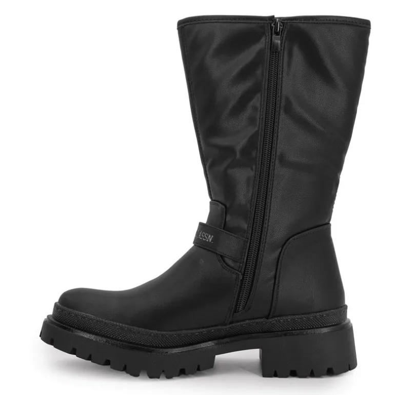 Bottines byker noire Femme US POLO
