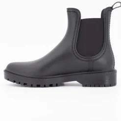 Bottines chelsea de pluie noir élastique Femme KELARA