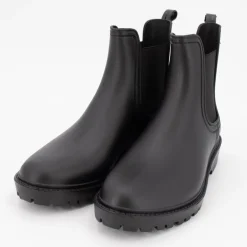 Bottines chelsea de pluie noir élastique Femme KELARA