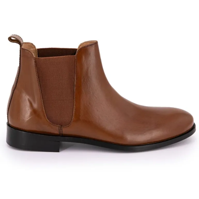Bottines chelsea Matias cuir marron Homme MAISON HERITAGE