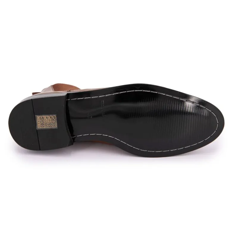 Bottines chelsea Matias cuir marron Homme MAISON HERITAGE