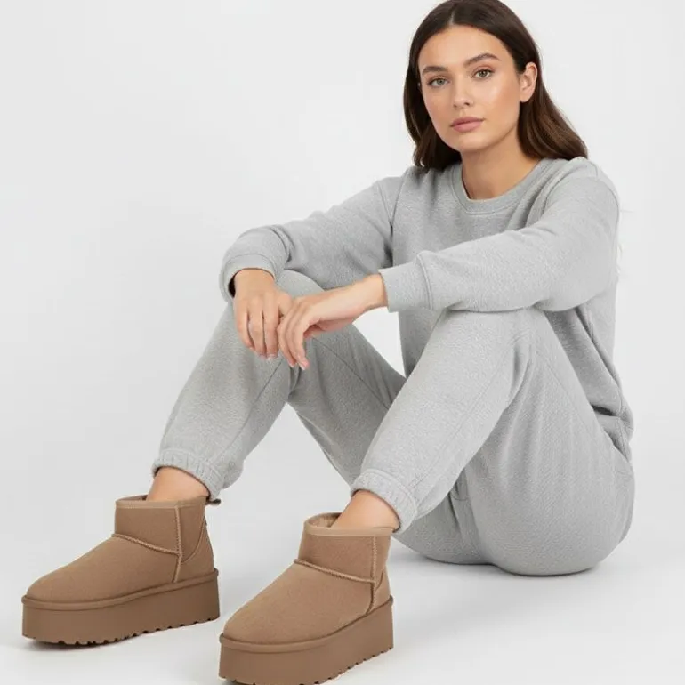 Bottines courtes Janina fausse fourrure Femme BURTON OF LONDON