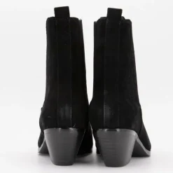 Bottines cuir à talons carrés daim Femme ELWIN