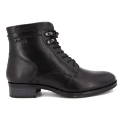Bottines cuir à talons noir avec lacets Femme PIERRE CARDIN