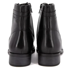 Bottines cuir à talons noir avec lacets Femme PIERRE CARDIN