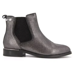 Bottines cuir brillantes Myla argent élastique Femme LES TROPEZIENNES PAR M.BELARBI