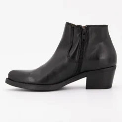 Bottines cuir lisse avec empiècement métalissé Femme PATRICIA MILLER
