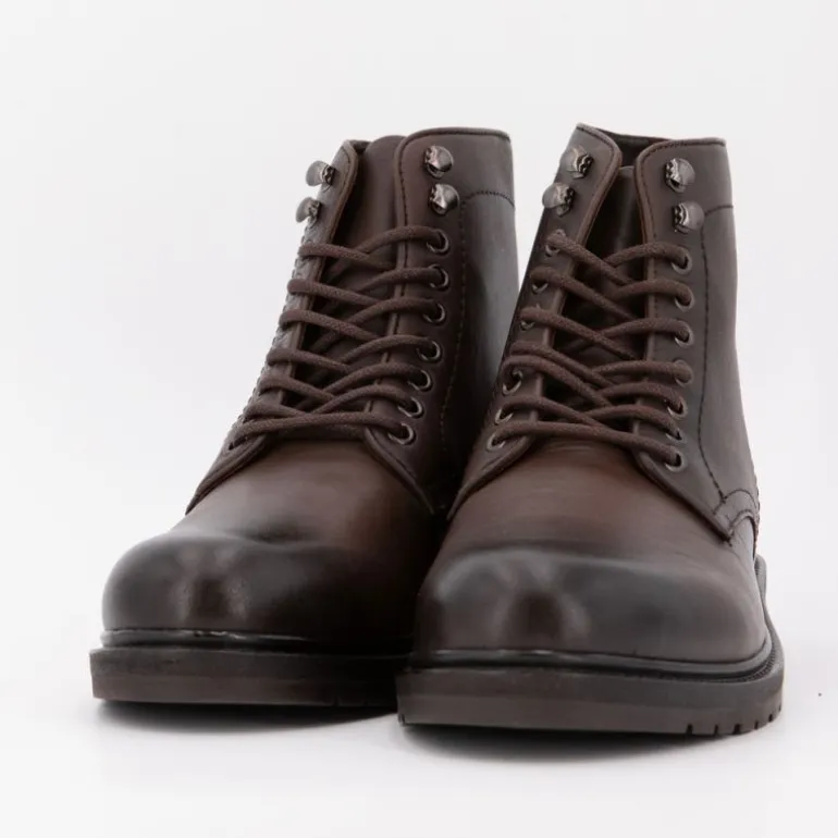 Bottines cuir lisse avec lacets Madrid Homme ELWIN