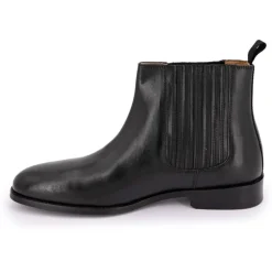 Bottines cuir lisse noires Homme ABACO PARIS