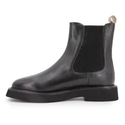 Bottines cuir Loom noir bande dorée Femme LES TROPEZIENNES PAR M.BELARBI