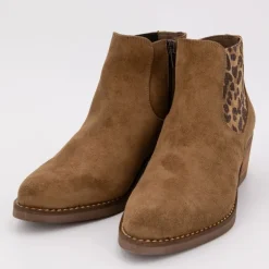 Bottines daim à motif léopard Femme PATRICIA MILLER