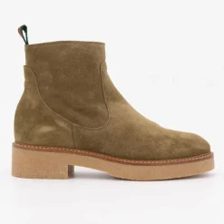 Bottines daim olive semelle gomme Femme PATRICIA MILLER