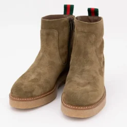 Bottines daim olive semelle gomme Femme PATRICIA MILLER