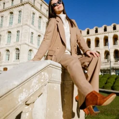 Bottines Dam suédine liseré or Femme LES TROPEZIENNES PAR M.BELARBI