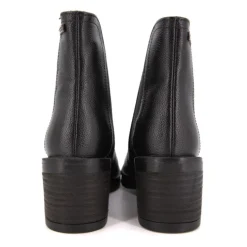 Bottines élastique à talons Mine noir cuir grainé Femme LES TROPEZIENNES PAR M.BELARBI