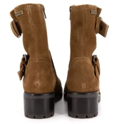 Bottines Lynette style motard camel en cuir Femme LES TROPEZIENNES PAR M.BELARBI