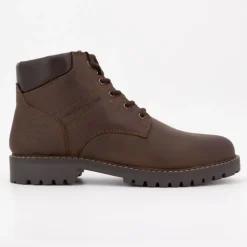 Bottines marron foncé à lacets noires semelle noire Homme DOCKERS BY GERLI