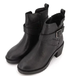 Bottines motif serpent Mell noir en cuir Femme LES TROPEZIENNES PAR M.BELARBI