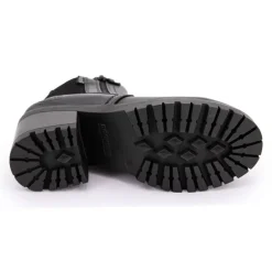 Bottines noires à talon crantées zip sur le côté élastiquées en arrière Femme DOCKERS BY GERLI