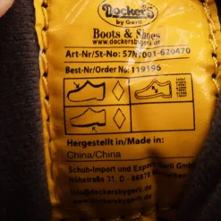 Bottines noires broderie fleurs à lacets Femme DOCKERS BY GERLI