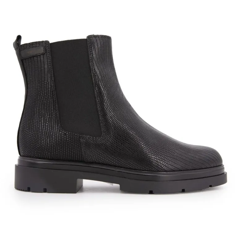 Bottines noires selma motif peau de serpent en cuir Femme LES TROPEZIENNES PAR M.BELARBI