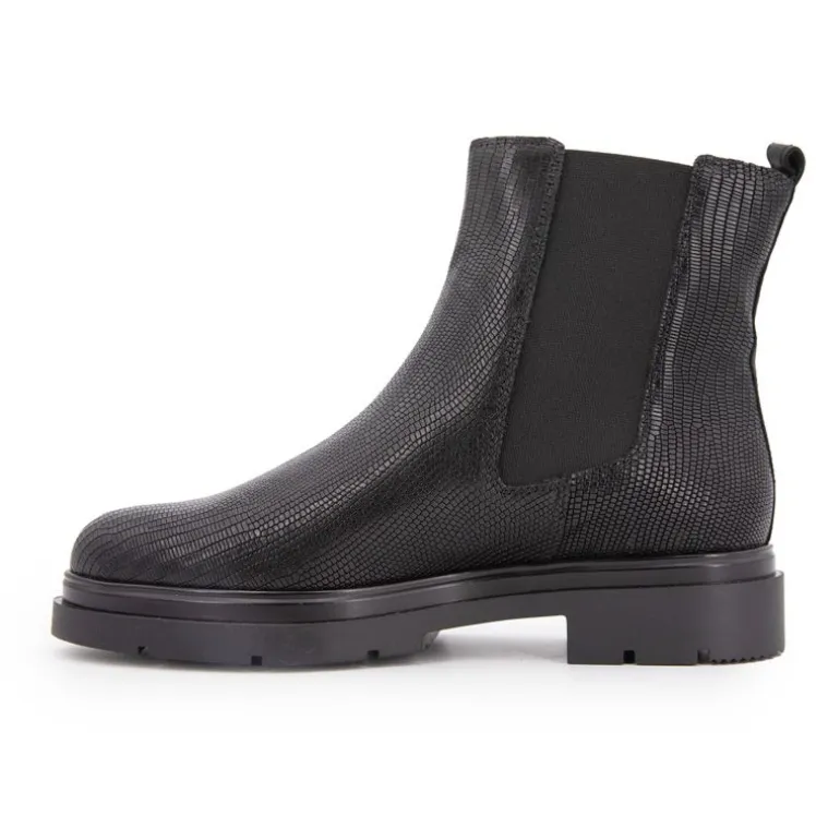 Bottines noires selma motif peau de serpent en cuir Femme LES TROPEZIENNES PAR M.BELARBI