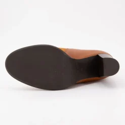 Bottines noires talons hauts bi matière daim cuir lisse Femme SCOTCH AND SODA