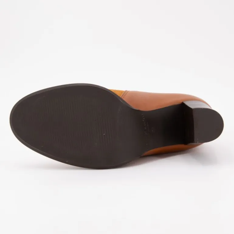 Bottines noires talons hauts bi matière daim cuir lisse Femme SCOTCH AND SODA