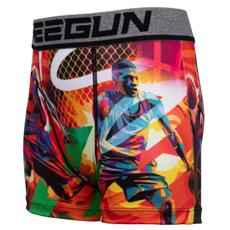 Boxer garcon imprimé footballeurs microfibre stretch Enfant FREEGUN