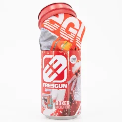 Boxer microfibre stretch imprimé Père Noël avec radio coffret canette Enfant FREEGUN