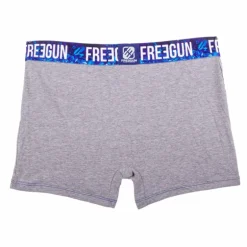 Boxer motif graphique surpiqures bleues Homme FREEGUN