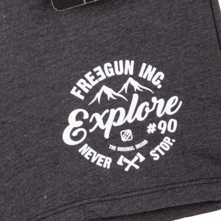 Boxer uni gris chiné élastique dégradé Homme FREEGUN