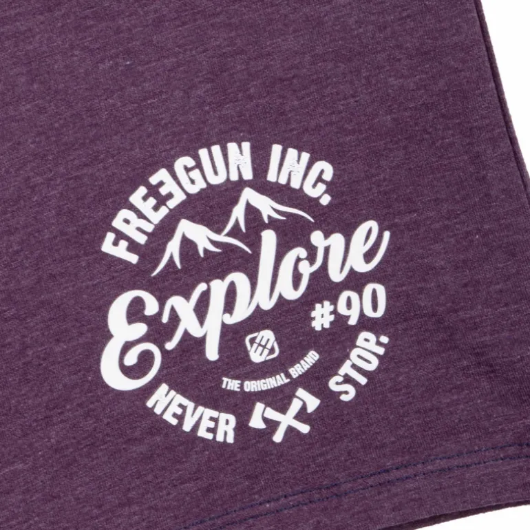 Boxer violet élastique imprimé glace Homme FREEGUN