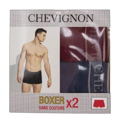 Boxer x2 sans couture stretch tom Homme CHEVIGNON